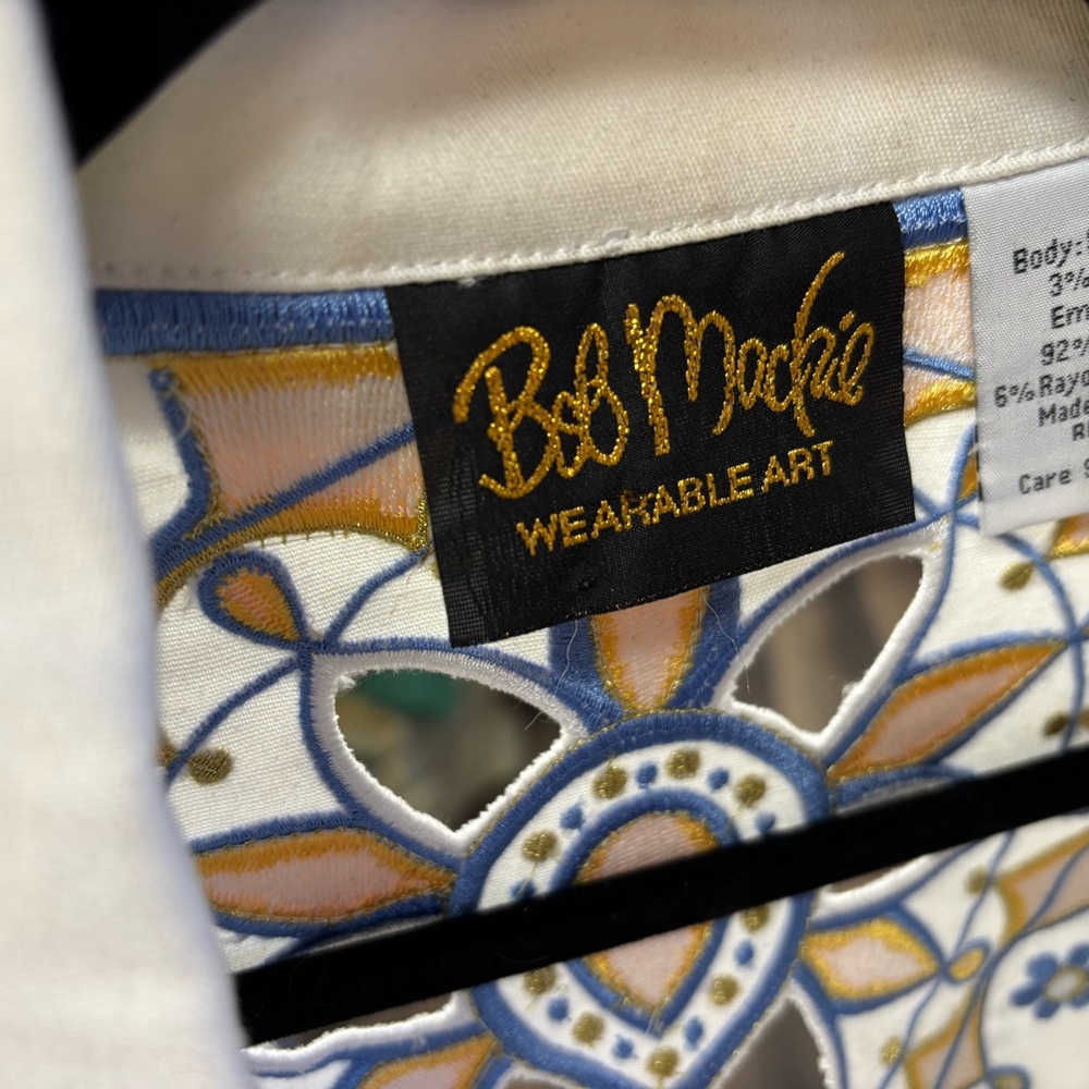 Bob Mackie Men's Cream and Gold Blazer